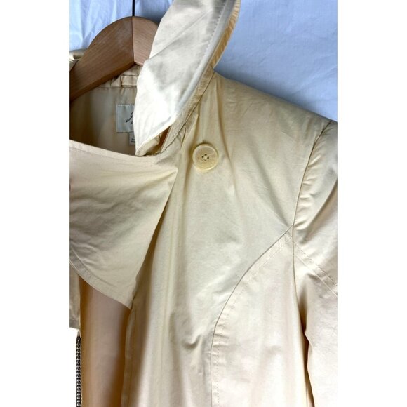 J Jill Jacket Yellow Coconut Cream Water Repellent Coat Women's Size X-Small - Picture 6 of 11